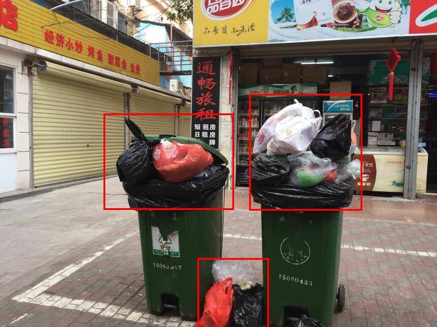 垃圾桶满溢识别